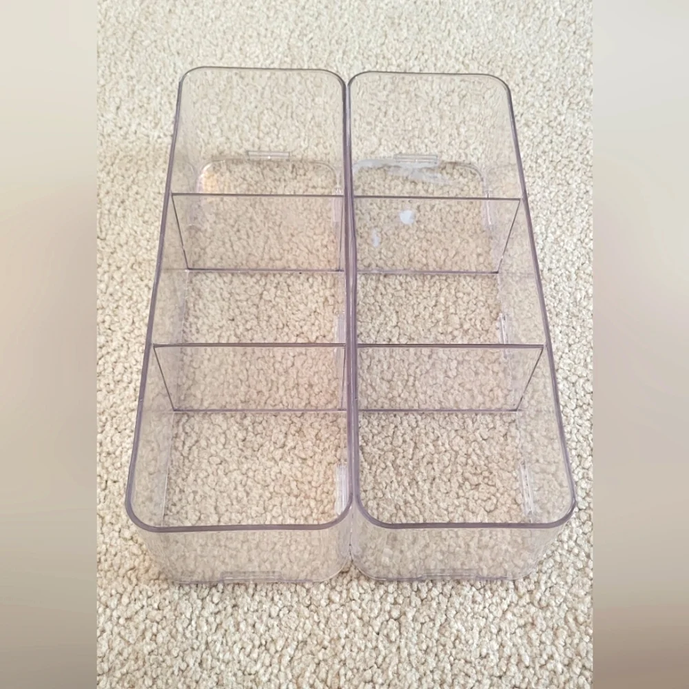 (3) 3 Clear Acrylic Storage Organizer